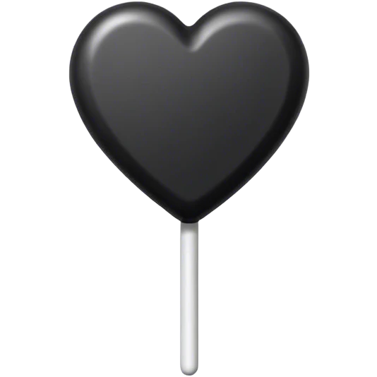 Black heart lollypop emoji