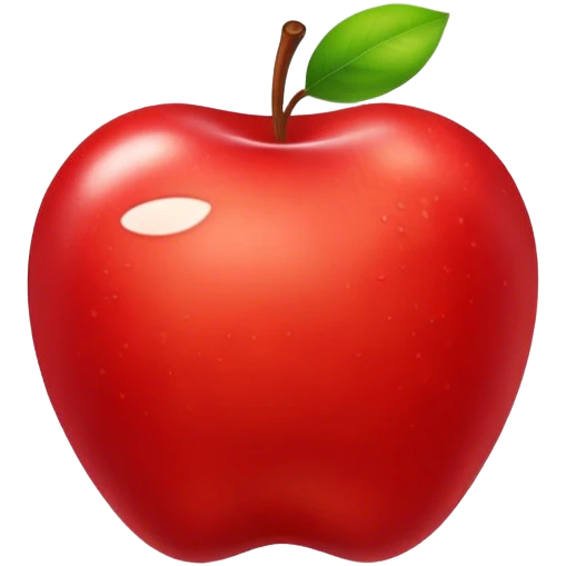 floating apple emoji