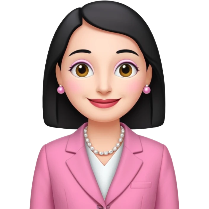 pingu mother wearing the pink chanel suit the Jackie kenddy wore emoji