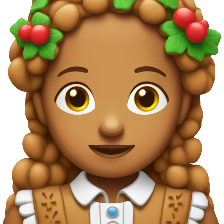 Cute gingerbread girl  emoji