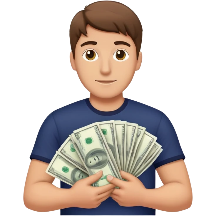 Mr beast  with cash emoji