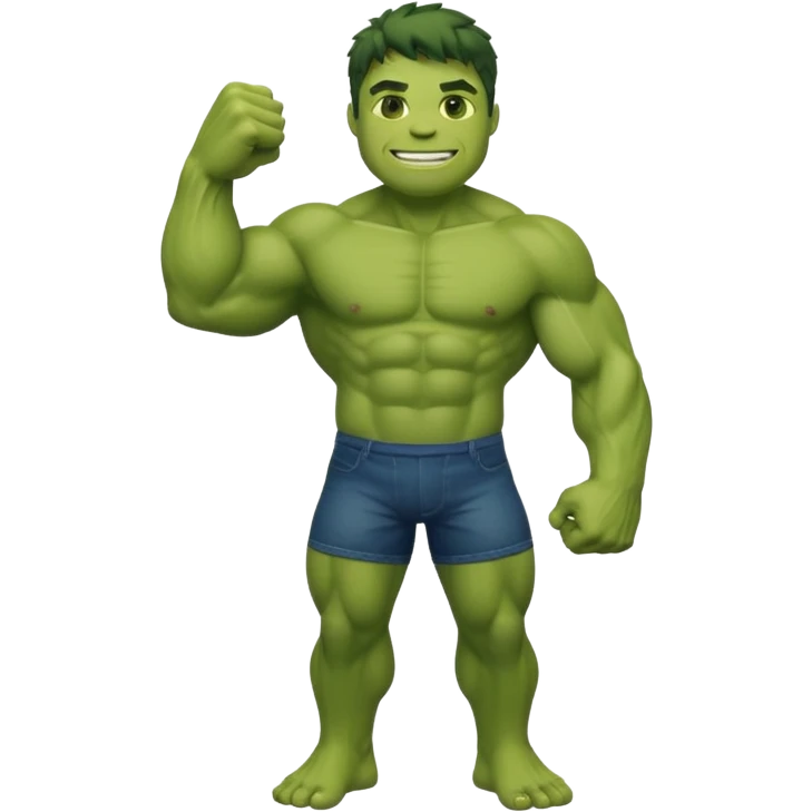 Hulk with full body emoji style emoji