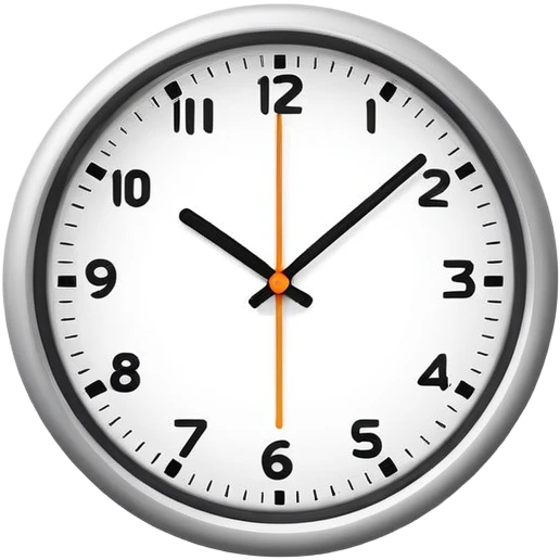 Minimalist 24 hour clock, simple design, clean lines emoji