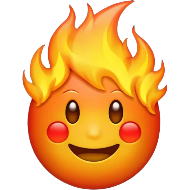 fire emoji in iphone style emoji