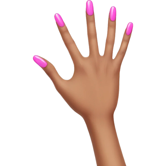 Hand with pink nails emoji