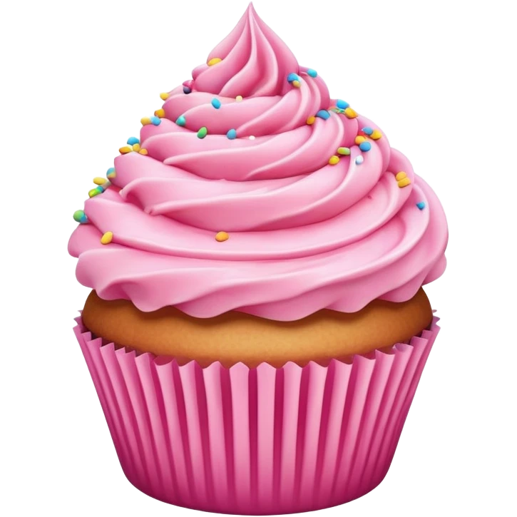 Cupcake with pink icing emoji