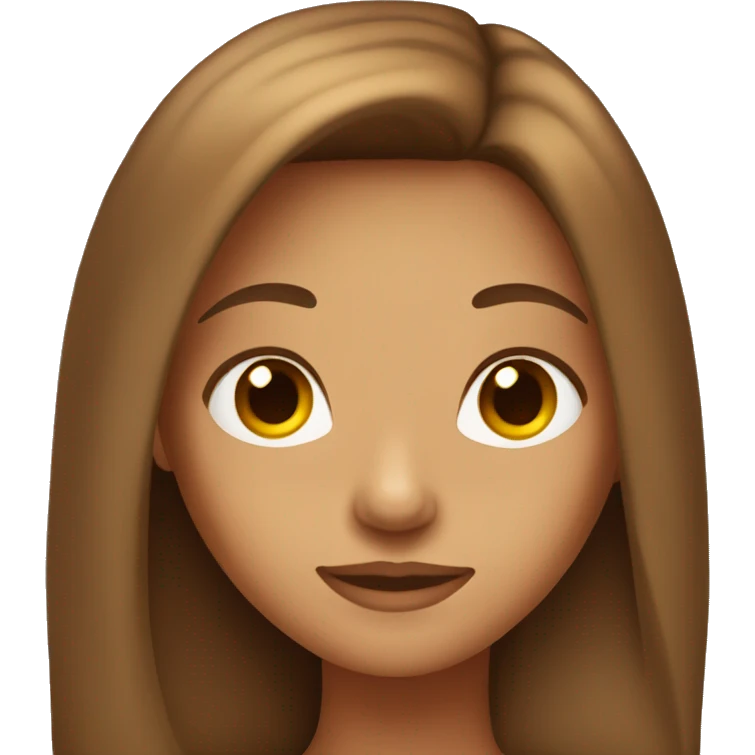 Tan girl with long brown hair emoji