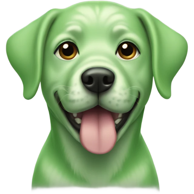 light green dog emoji