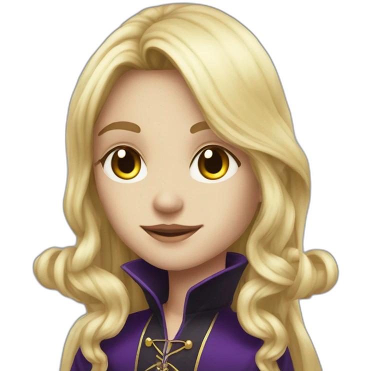long-hair blond femboy gothic sorcerer magician emoji