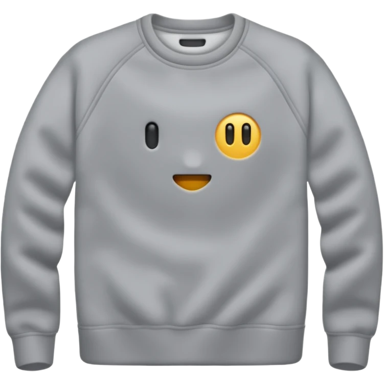 blank grey pullover on white background emoji