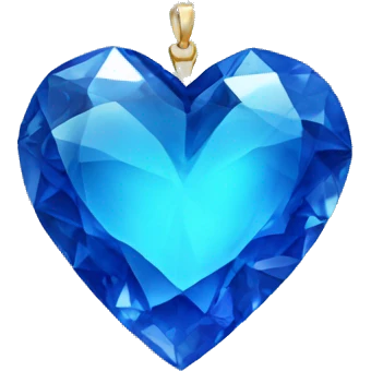 deep blue crystal heart emoji