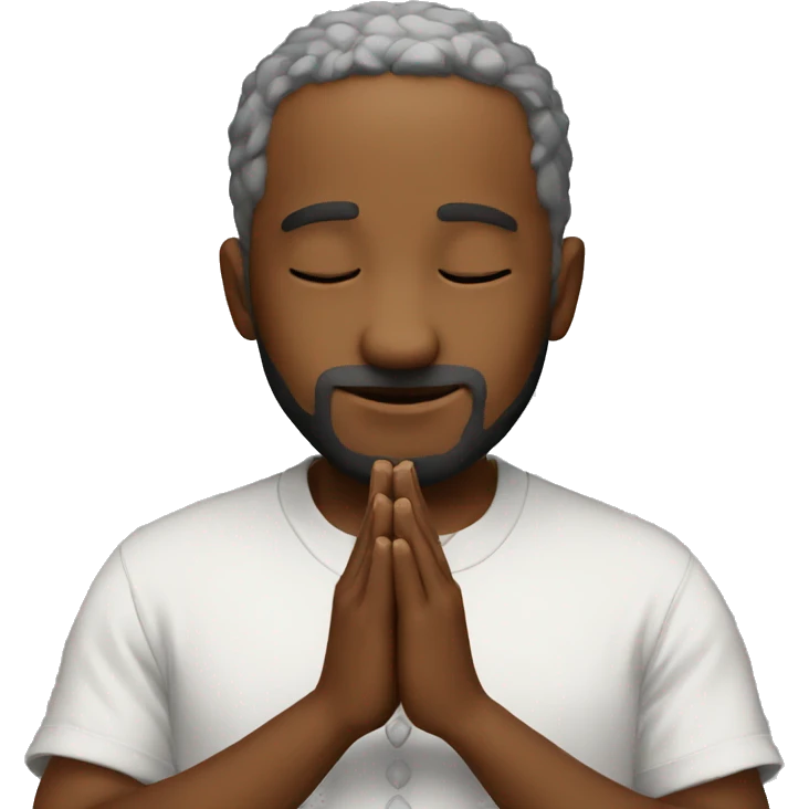 Smiley emoji praying emoji