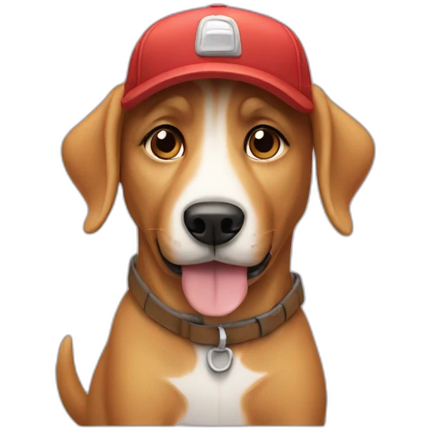 Dog with cap emoji