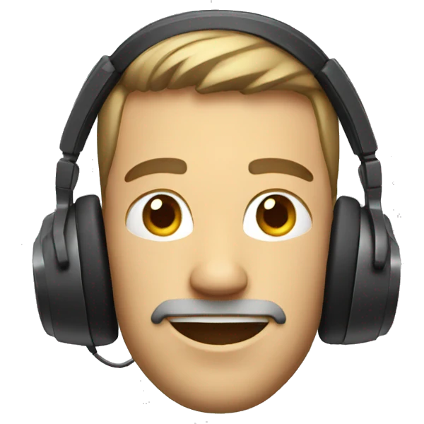 Guy with sony headphones emoji