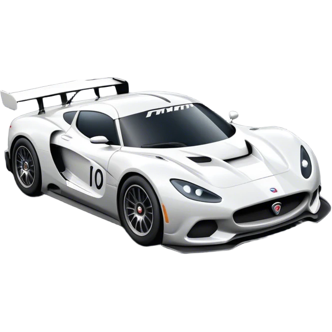 An icon representing a racing game interface, inspired by Grand Turismo. The design features a sleek, high-performance car speeding through a dynamic track, with speedometers and lap indicators visible. The road twists and turns, emphasizing the thrill of competitive racing. Transparent background. emoji