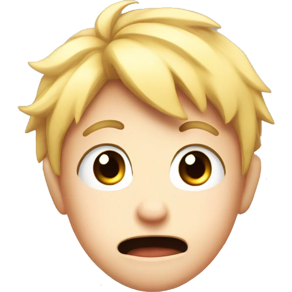 A emoji of a face anime style shocked and blushing furiously  emoji