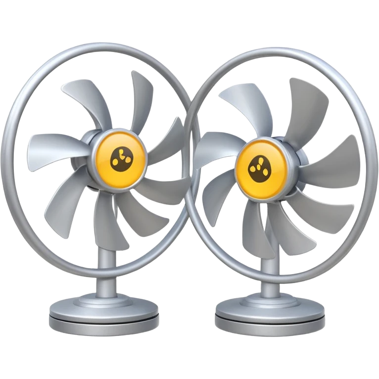 two fans with motion lines emoji
