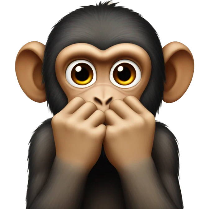 monkey peeking through fingers  emoji