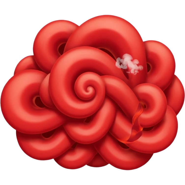 Nube roja como las de akatsuki de naruto emoji
