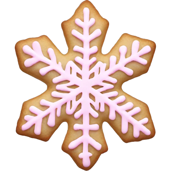 Light pink snowflake cookie emoji