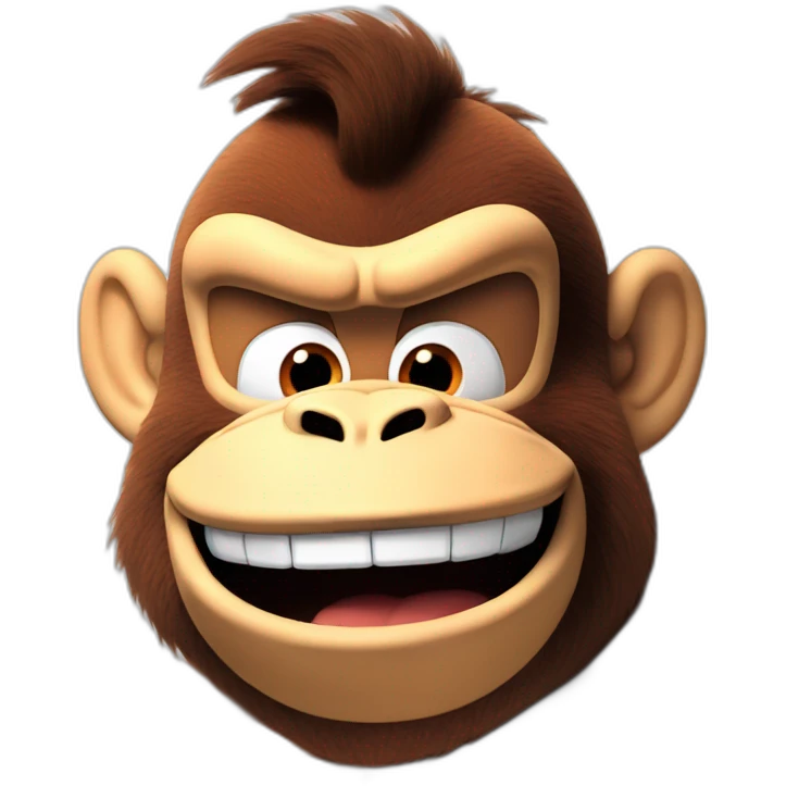 donkey kong close up wink emoji