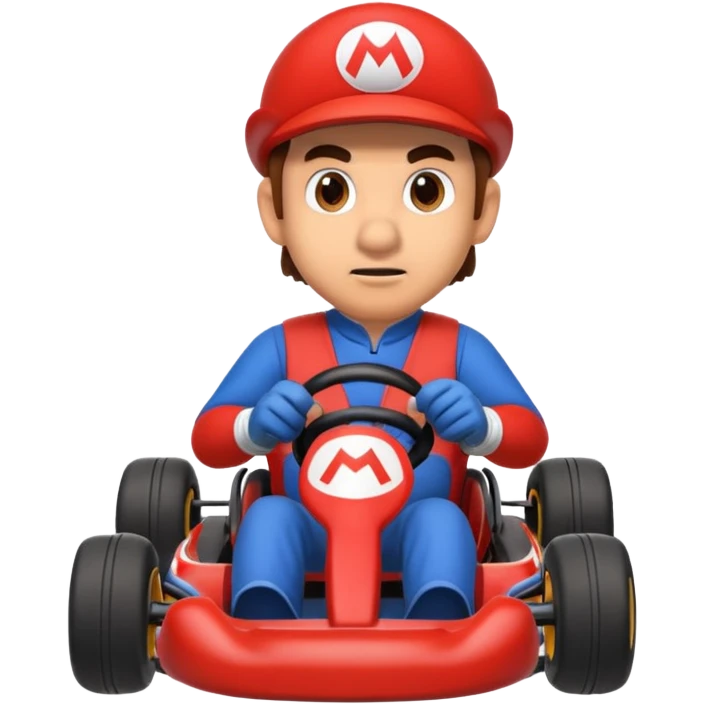 Mario fait du kart emoji