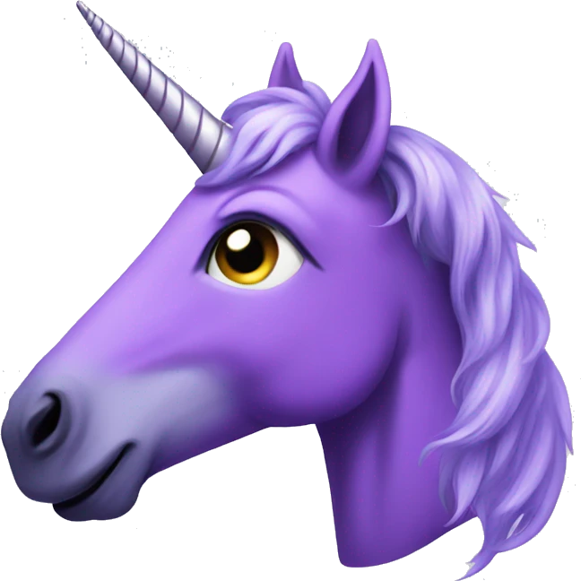 Purple unicorn  emoji