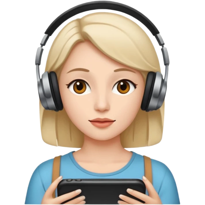 müzik dinleyen kadın emoji