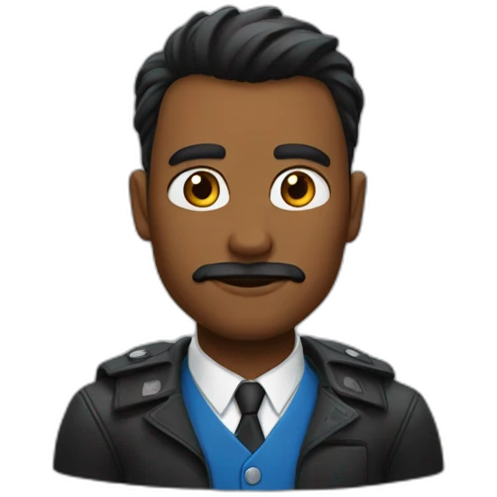 Un homme noir roux aux yeux bleus  emoji