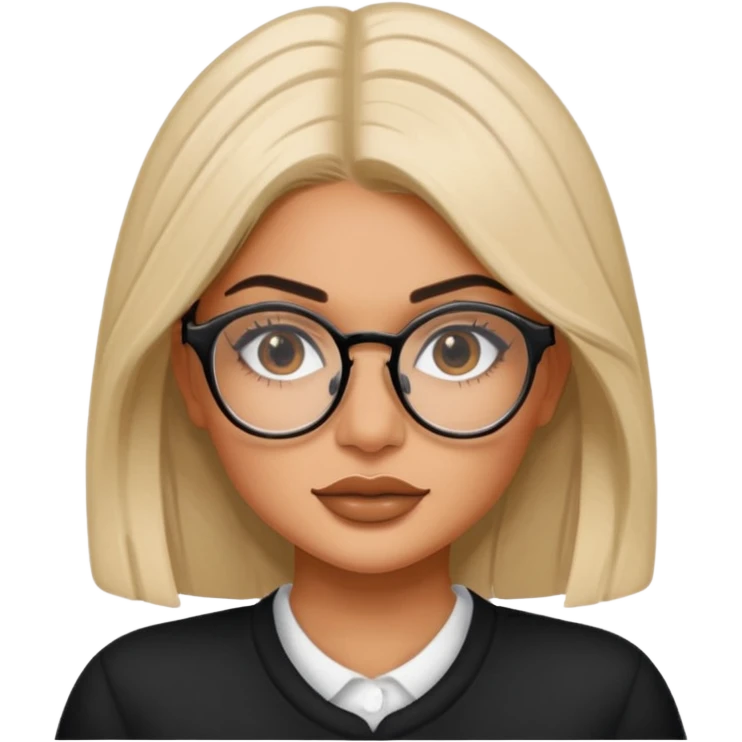 kylie jenner with glases emoji