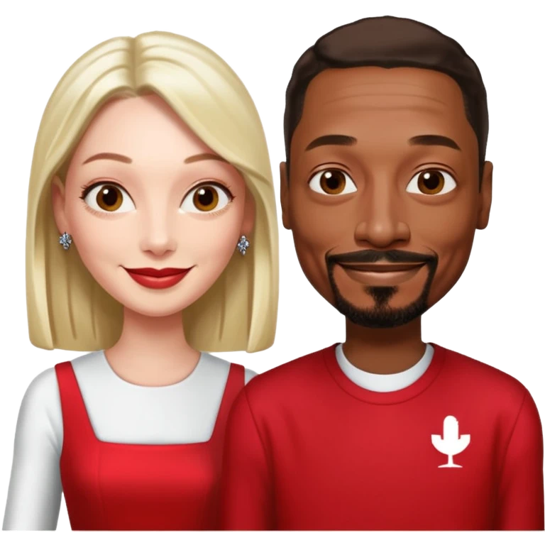  snoop dogg and elon musk in red dress emoji