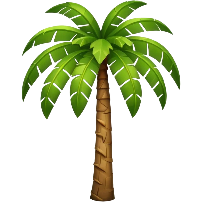 Palm Tree: cartoon flat body leafs emoji