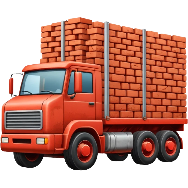 A truck with a thousand bricks  emoji