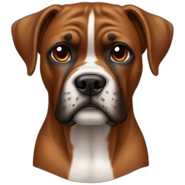 Boxer dog brown emoji