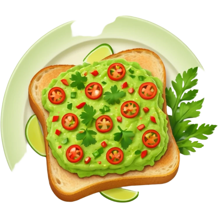 guacamole toast  emoji
