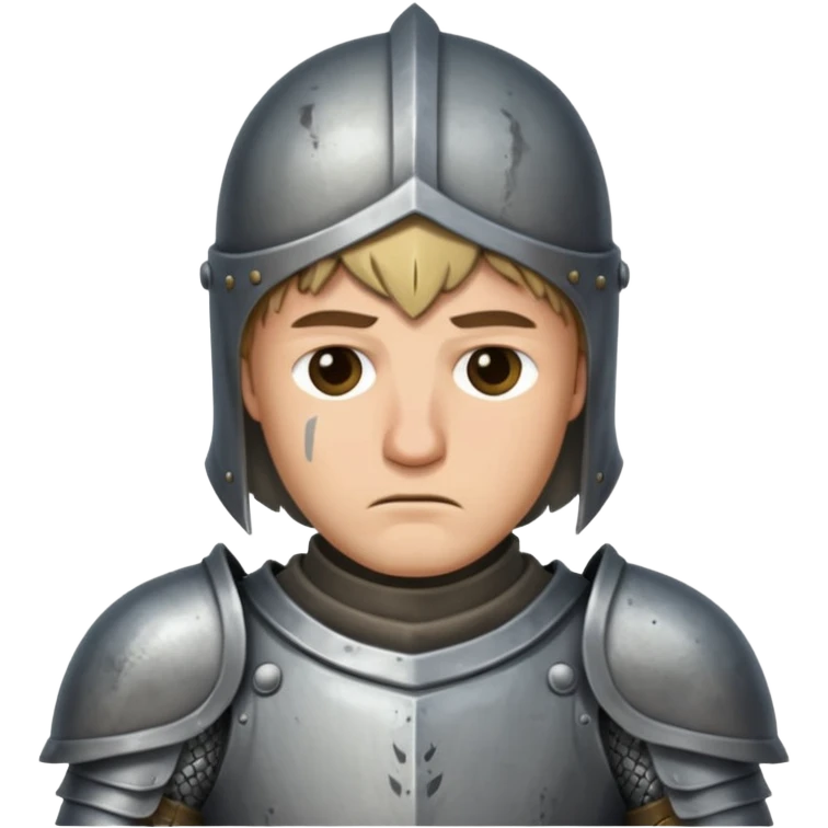 A sad knight  emoji