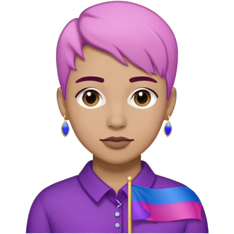Someone supporting Bisexuality  emoji
