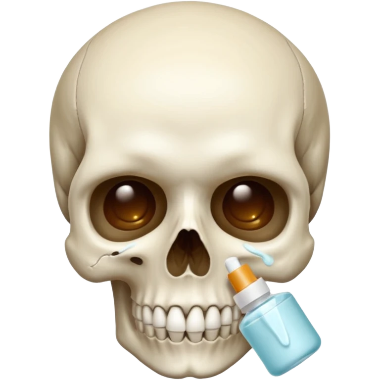 teschio che fa la skincare emoji