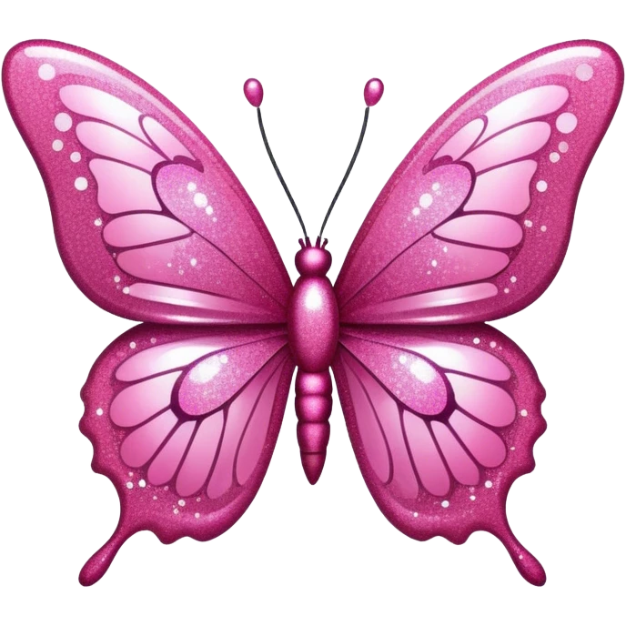 pink glitter butterfly  emoji