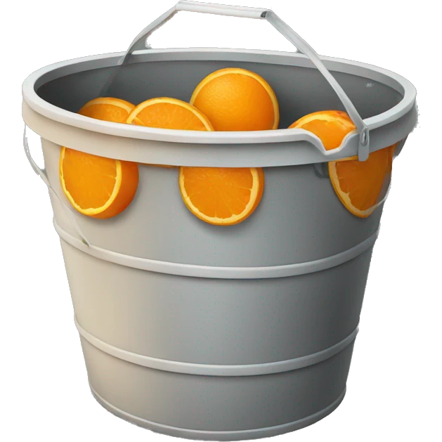 bucket filled with orange p emoji