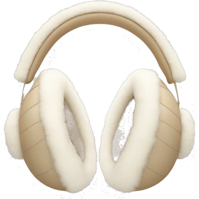 Chanel logo earmuffs white and beige emoji