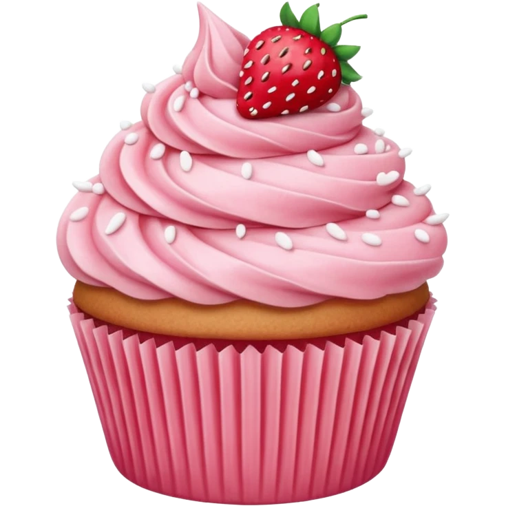 strawberry cupcake emoji