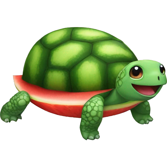 Turtle watermelon emoji