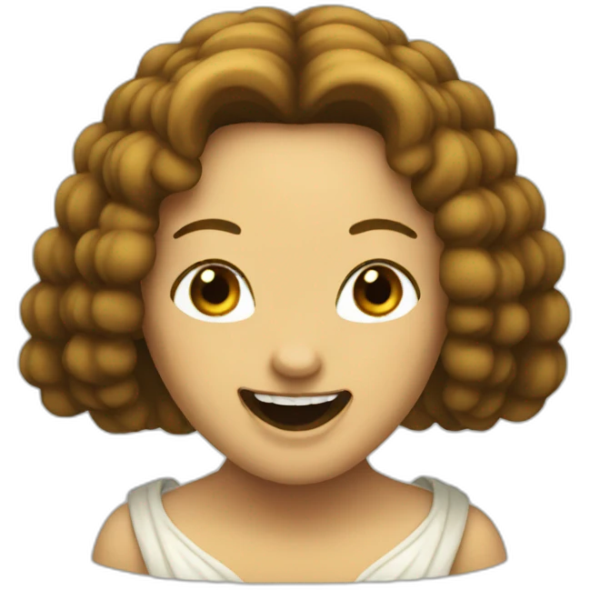 monalisa showing her teeth emoji