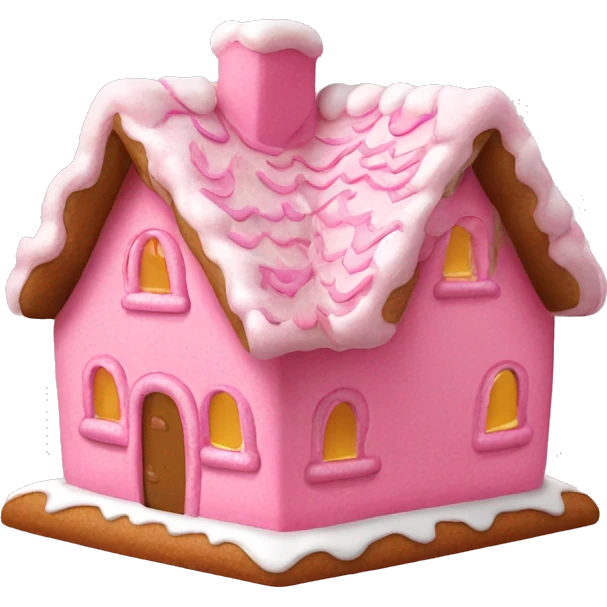 pink ginger bread house emoji