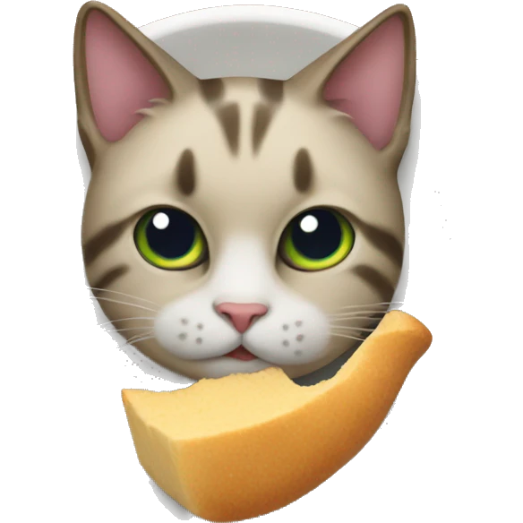 Cat eating emoji