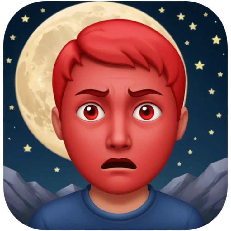 Curse dterrifying horror Crimson faceMoon emoji