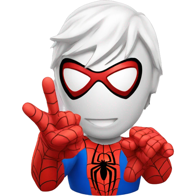 Spider man with a peace sign  emoji