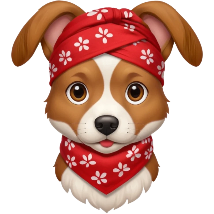 Dog with red Bandannas emoji
