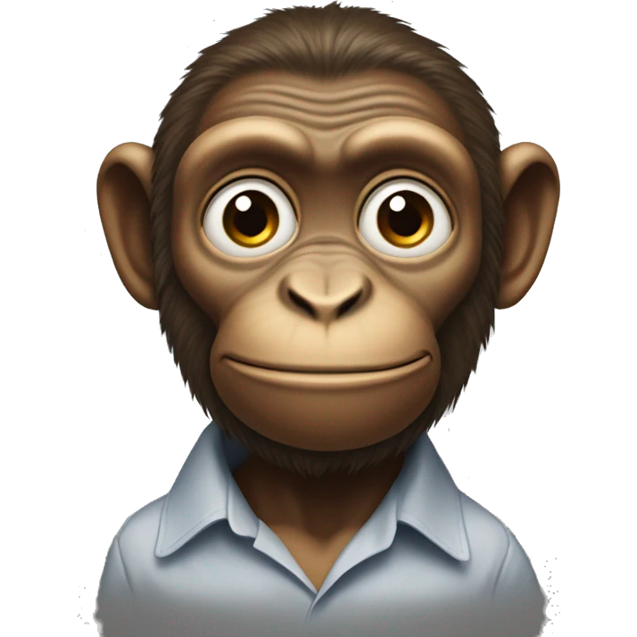 A monkey handlig a busines but its getting impossible emoji